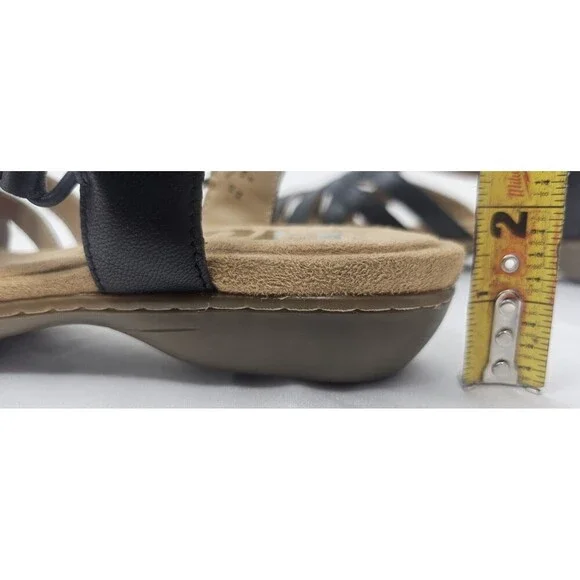 Hush Puppies Ridley Leather Fisherman Slingback Sandals Black Women's Sz 11 NEW - Picture 14 of 14